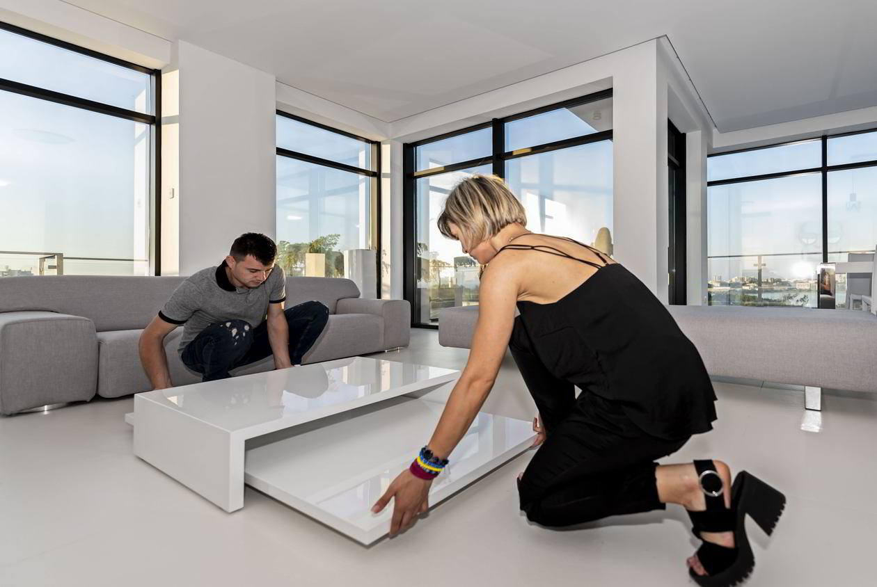 Proiect mobila Living unit cu Bucatarie si Hol, Masuta de cafea, 20m², realizat 13 Martie 2020 COD.8837