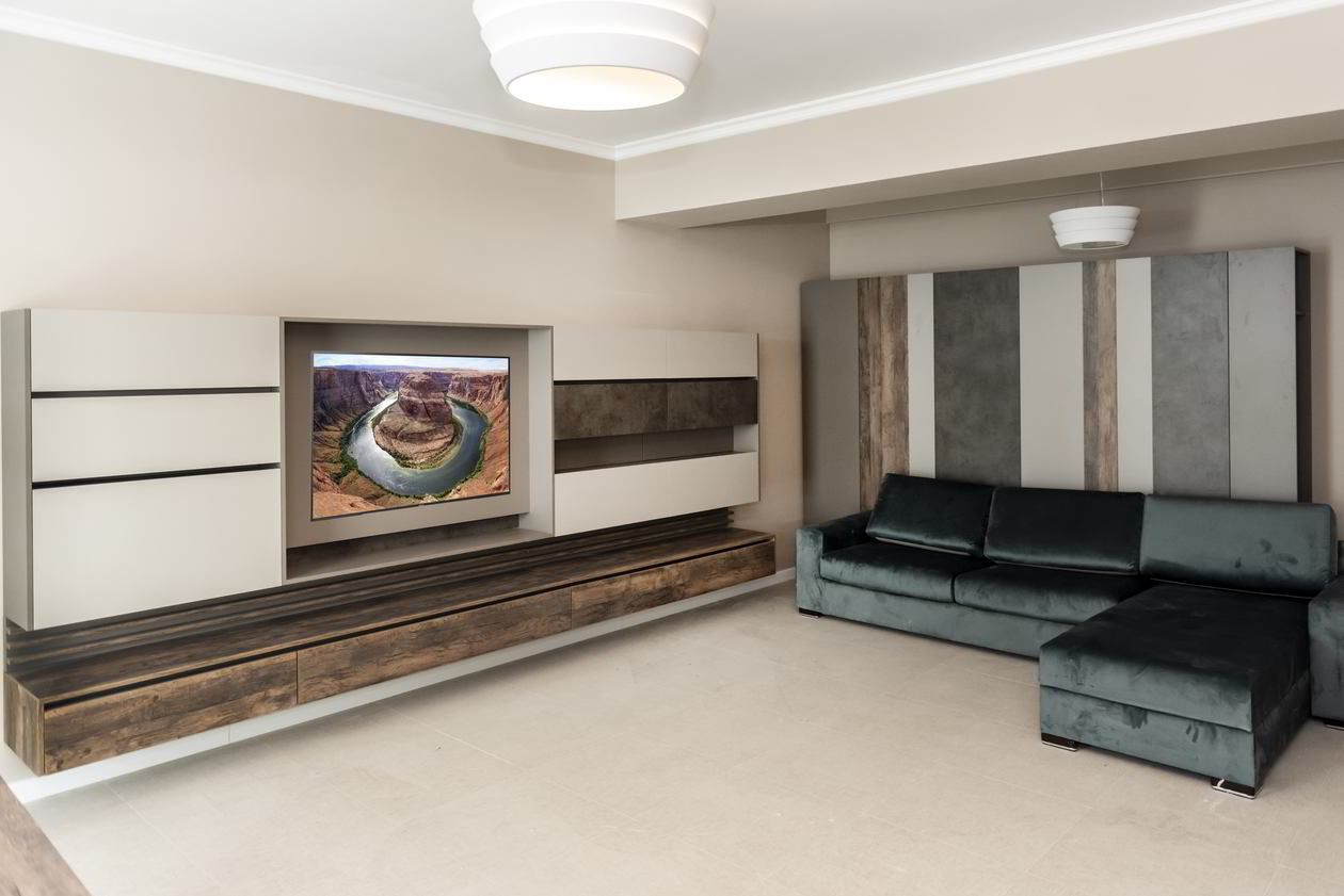 Mobila Bucatarie unita cu Living-Room si Hol, 63m², Realizata 20 Mai 2020 COD.8854