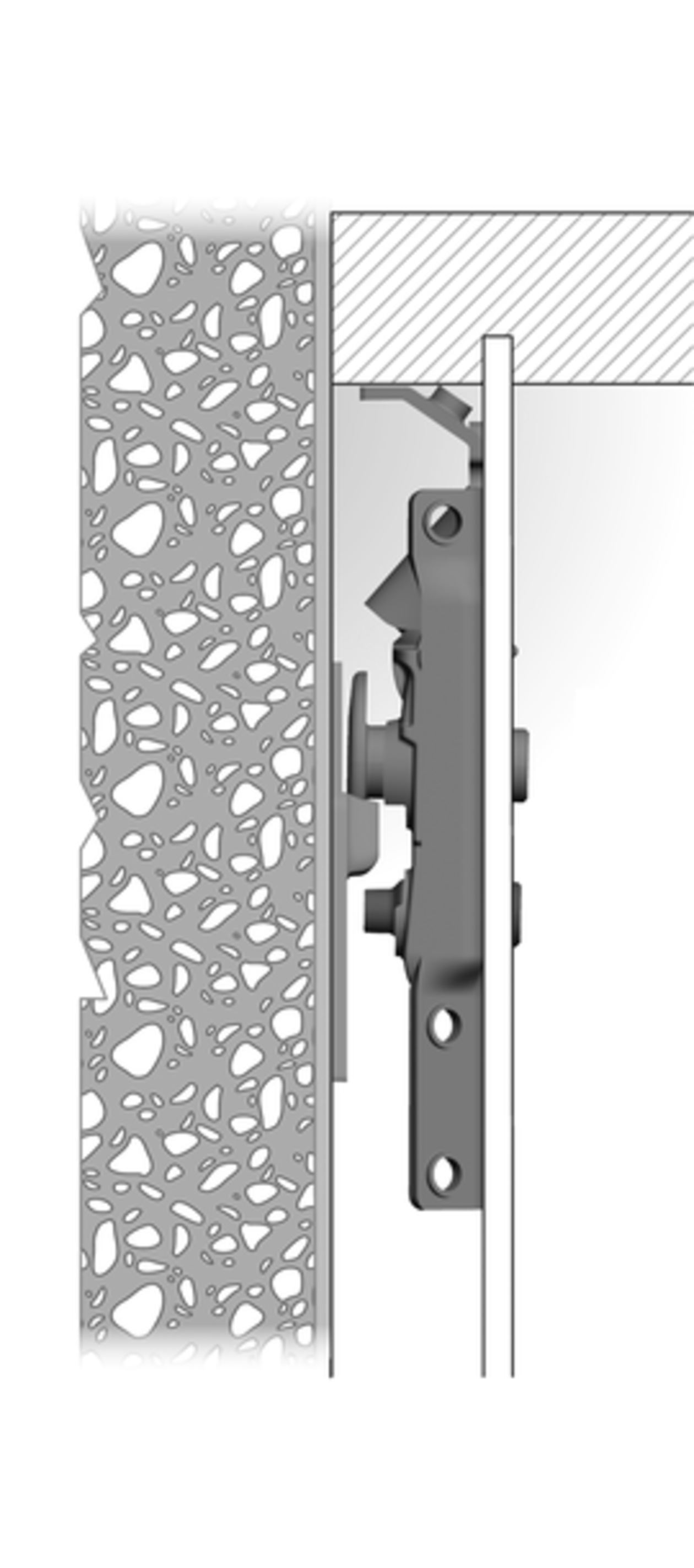 Kit suspendare corp LIB-HANG H7, pe stanga, cu capac mascator mare, sarcina 200kg COD.12192