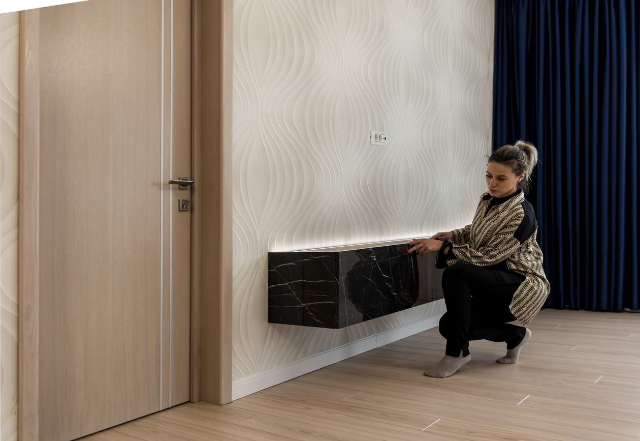 Proiect mobila Hol unit cu Living-Room, cu comoda cu usi, sistem inchidere cu usi batante, 6m², realizat 01 Septembrie 2020 COD.11438