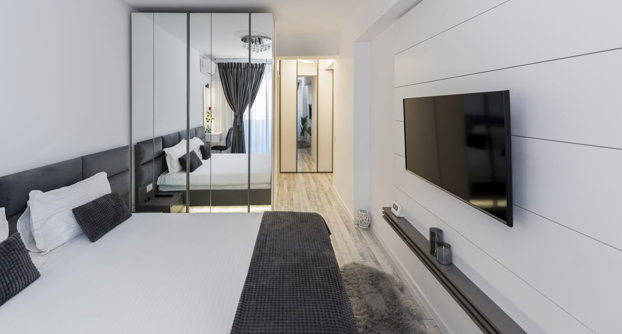 Proiect mobilare Dormitor matrimonial, 16m², Realizat, 10 Septembrie 2020 COD.11498