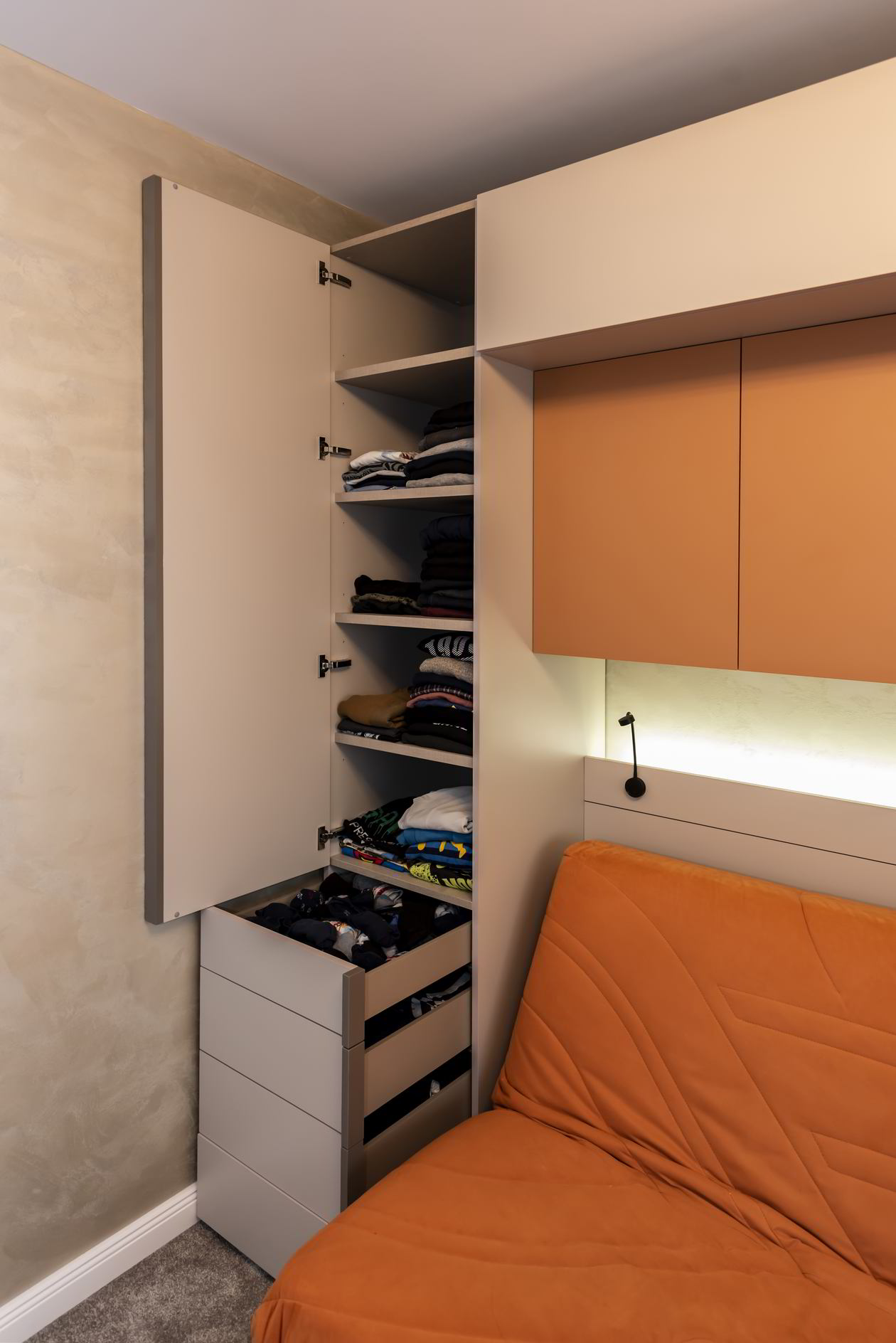 Proiect mobila Camera junior Adolescent, cu pat si dulap integrat, biblioteca, birou integrat, 12m² — foto 7 din 7