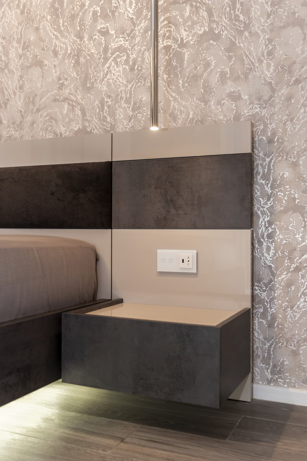 Proiect mobilare Dormitor matrimonial, 22m², Realizat, 14 Decembrie 2020 COD.12027