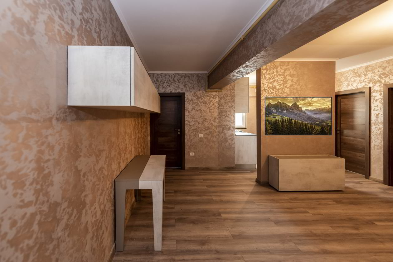 Mobila Living unit cu Bucatarie si Hol, cu zona Dining, 12m², amplasata pe trei pereti, 14 Mai 2021 realizata COD.12994