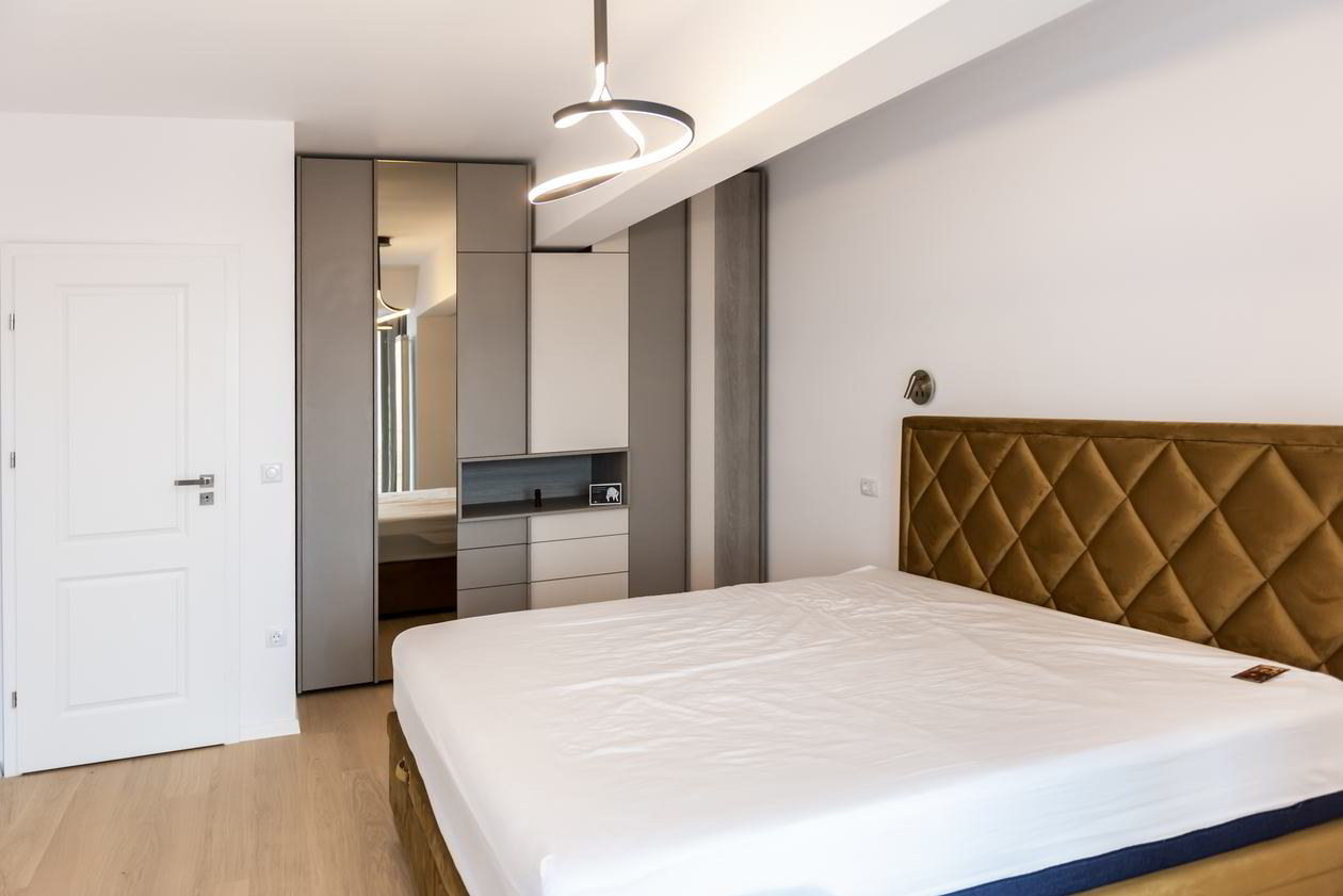 Proiect mobila Dormitor matrimonial, cu dulap pana in tavan, 15m², realizat 28 Iulie 2021 COD.13308