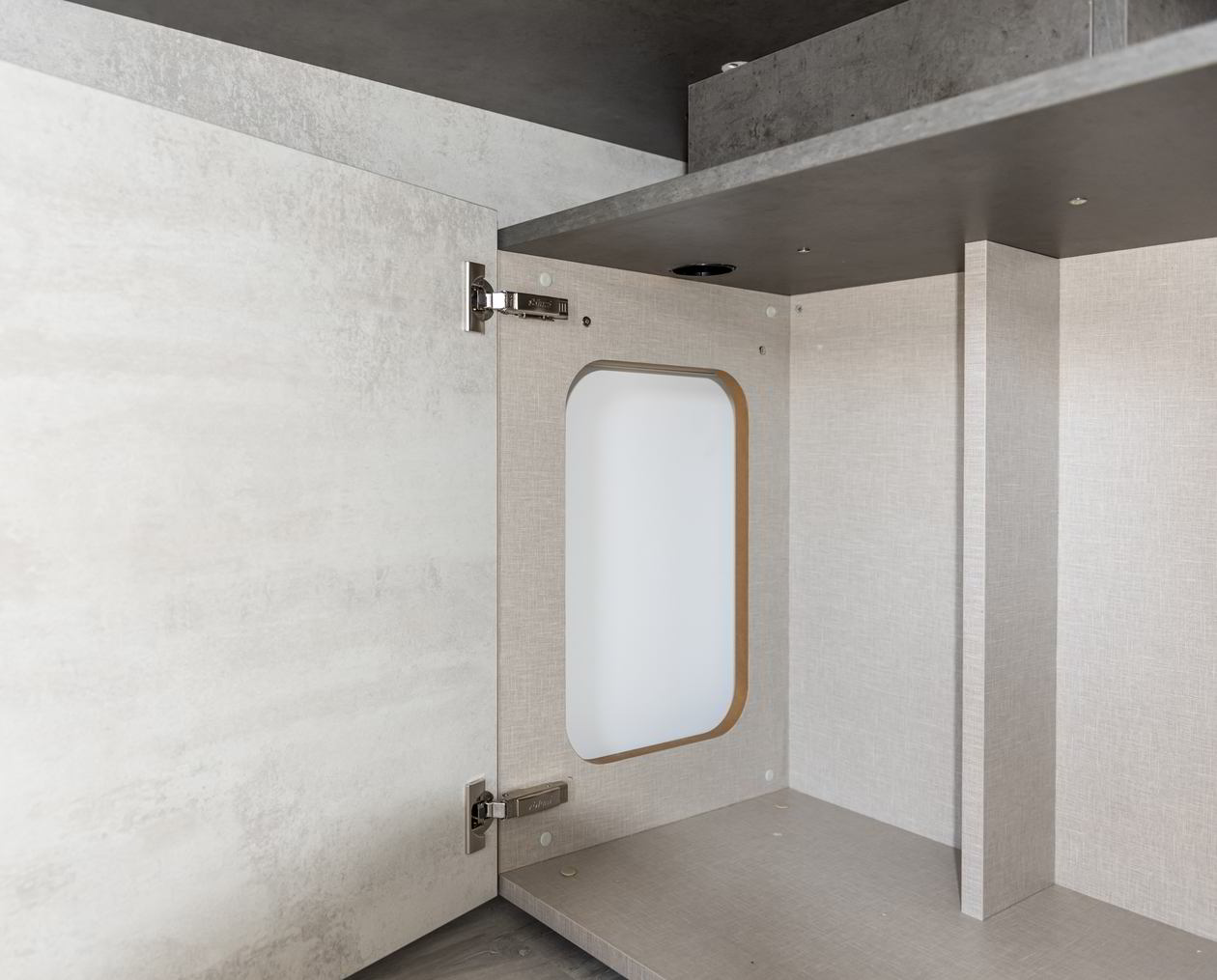 Proiect mobila Camera junior Baiat, cu pat central, dulap cu TV incadrat, birou, placare perete, 20m², realizat 07 Decembrie 2021 COD.13621