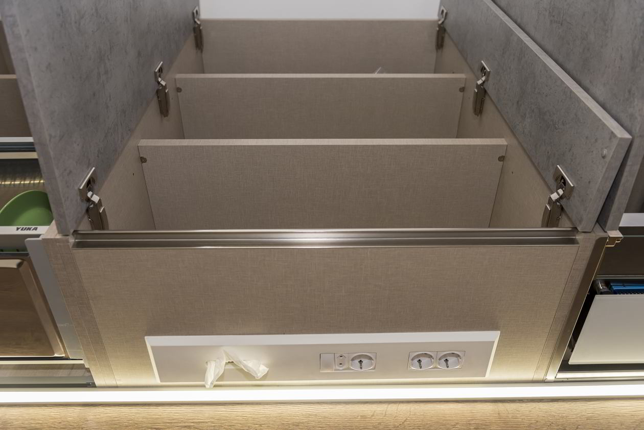 Proiect mobila Bucatarie pe doi pereti, 14m², L 500 x H 222cm, 14 Decembrie 2021, Realizat COD.13666