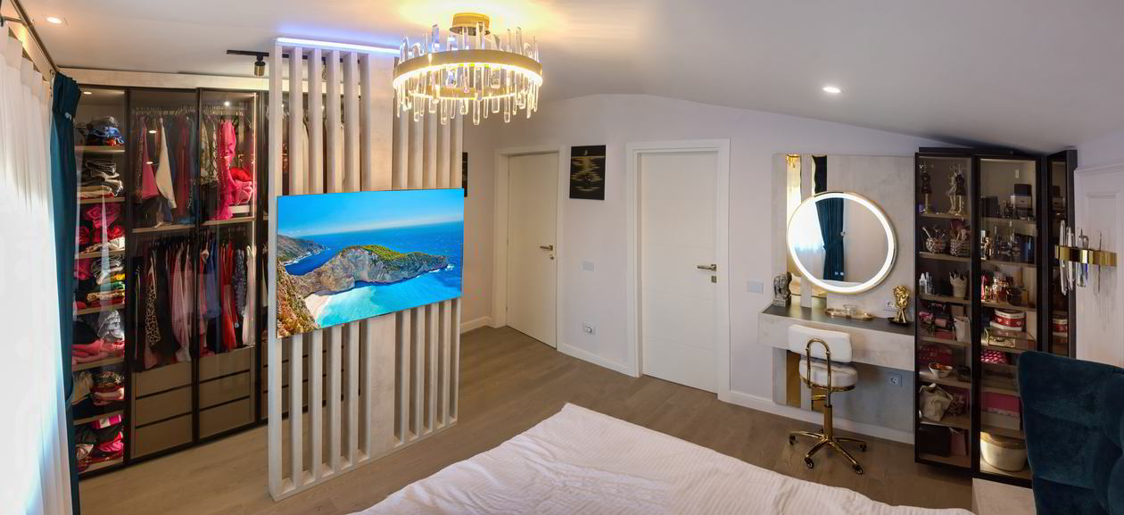Proiect mobila Dormitor matrimonial, cu dulap, compozitie pentru machiat, riflaje, realizat 12 Noiembrie 2022 COD.15834