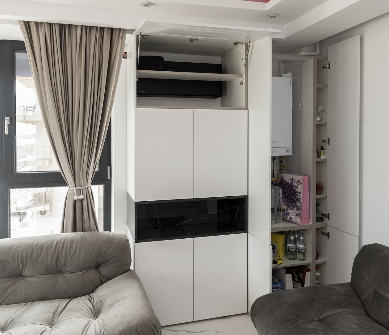 Mobila Living unit cu Bucatarie, pe un perete — foto 4 din 7