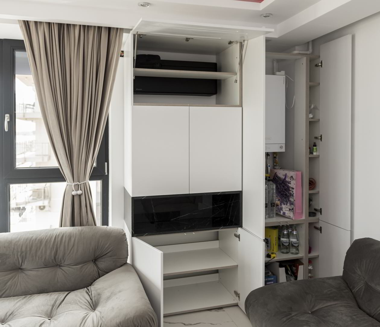 Mobila Living unit cu Bucatarie, pe un perete — foto 6 din 7