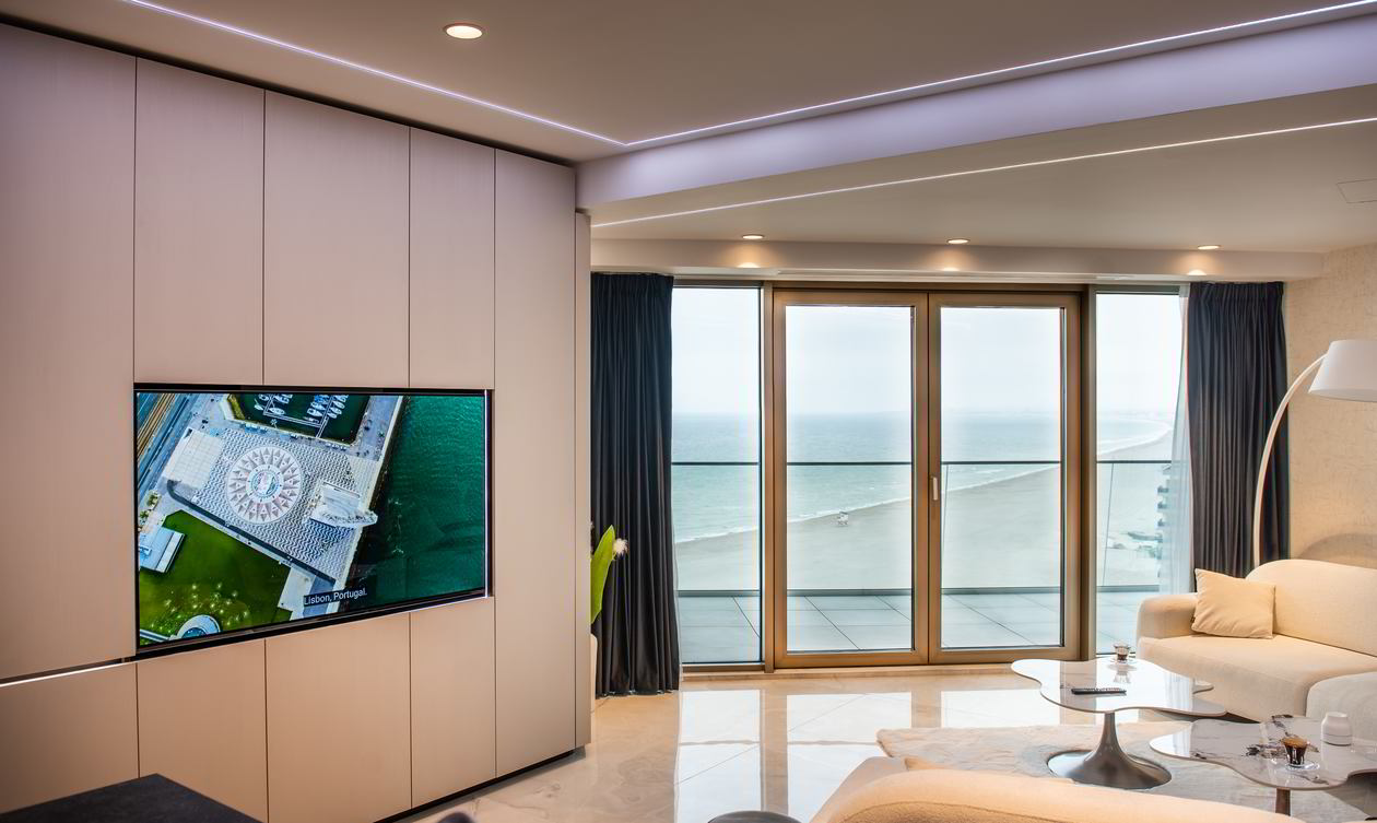 Mobila Bucatarie cu insula, cu masa integrata fixa, BUCO- LIVING, unita cu Living-Room si Hol, 33m², L 1373 Realizat 08 Iunie 2023 COD.17442