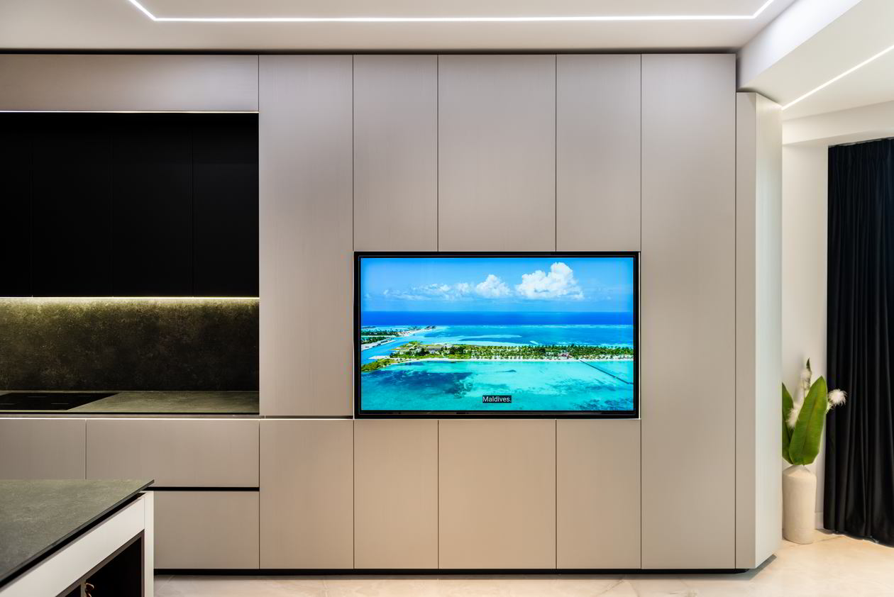 Mobila Bucatarie cu insula, cu masa integrata fixa, BUCO- LIVING, unita cu Living-Room si Hol, 33m², L 1373 Realizat 08 Iunie 2023 COD.17442