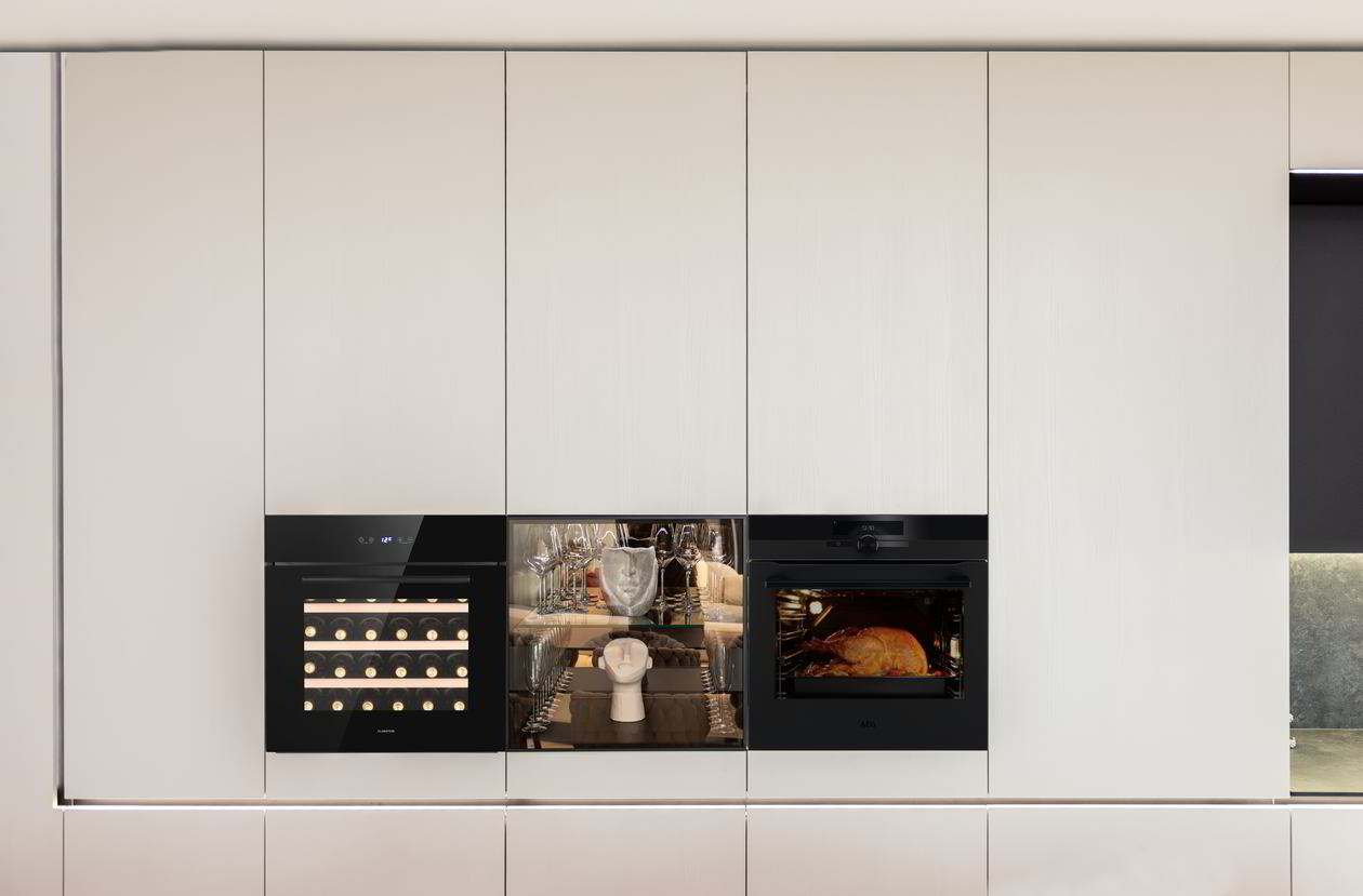 Mobila Bucatarie cu insula, cu masa integrata fixa, BUCO- LIVING, unita cu Living-Room si Hol, 33m², L 1373 — foto 2 din 7