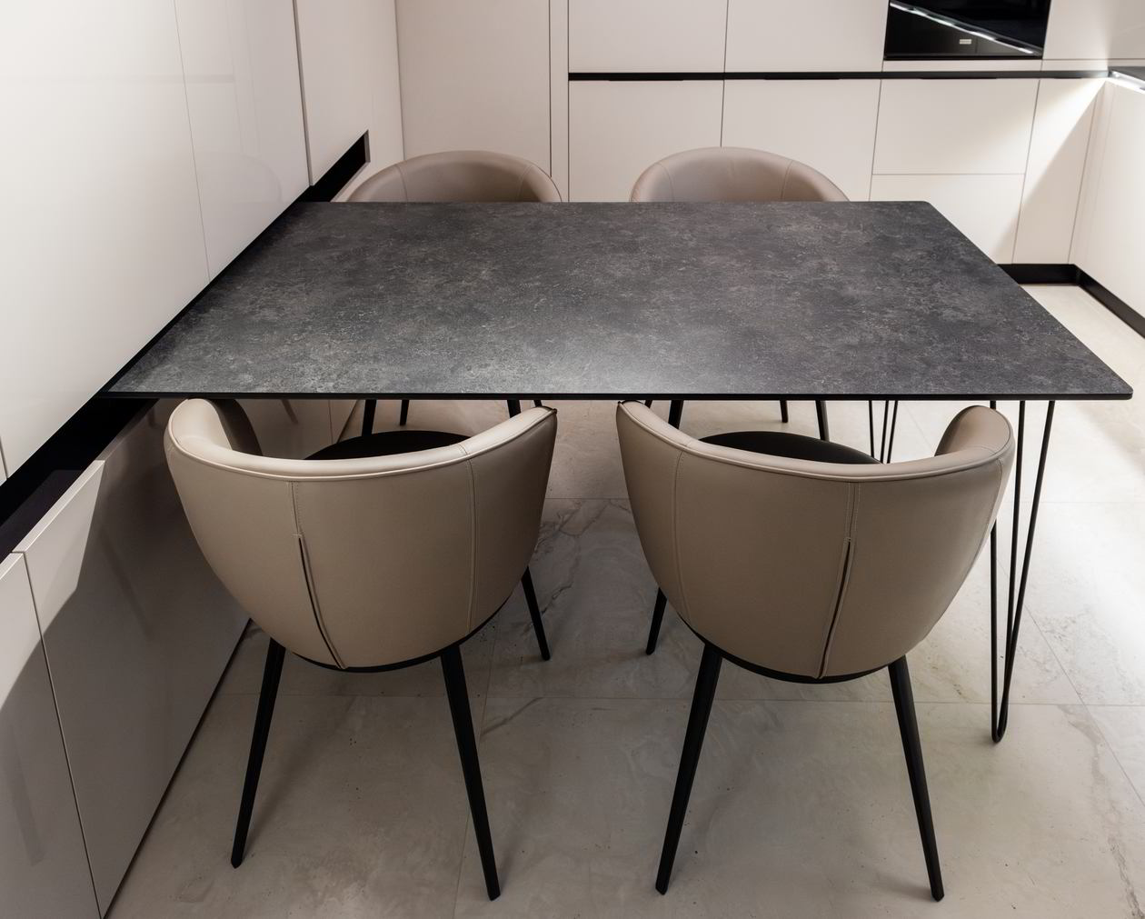 Mobila Bucatarie pe trei pereti, cu masa integrata culisanta, 18m², L 1160 x H 255cm — foto 6 din 7
