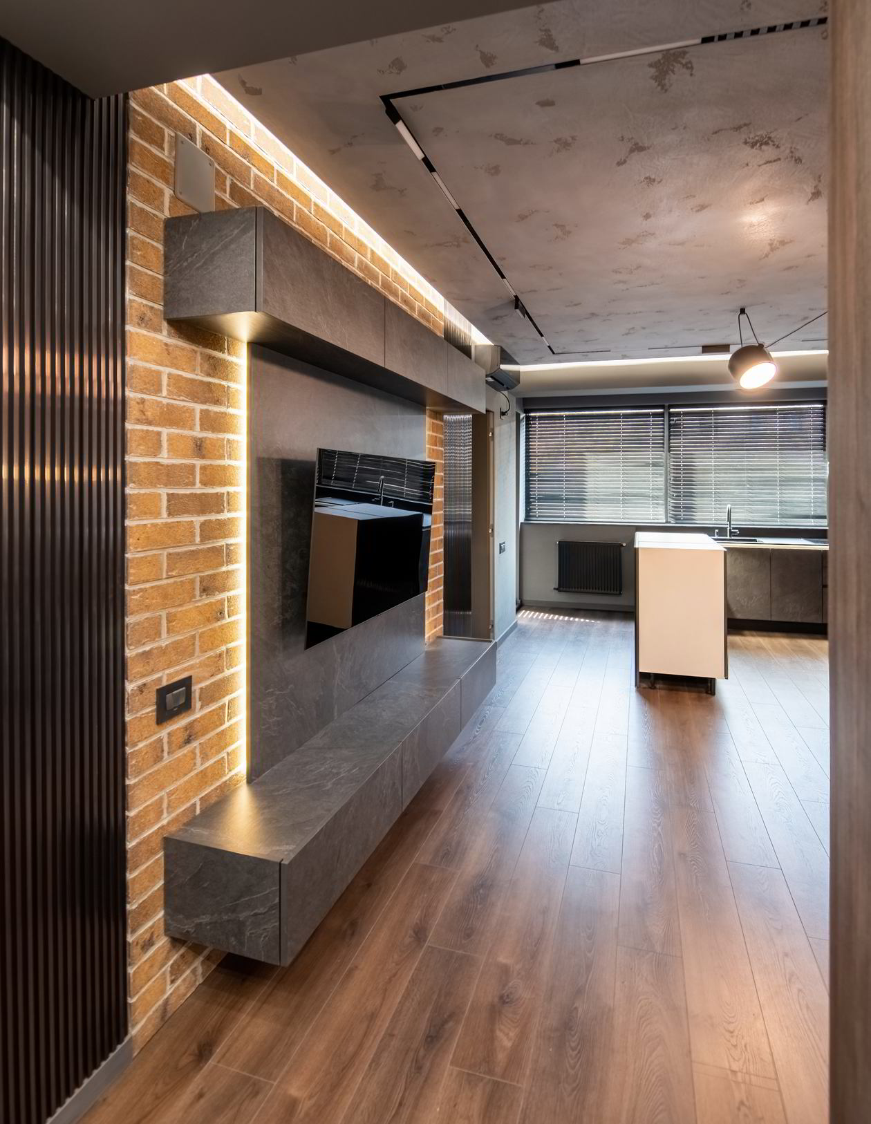 Mobila Living unit cu Bucatarie si Hol, pe doi pereti Realizat 07 Septembrie 2023 COD.18293