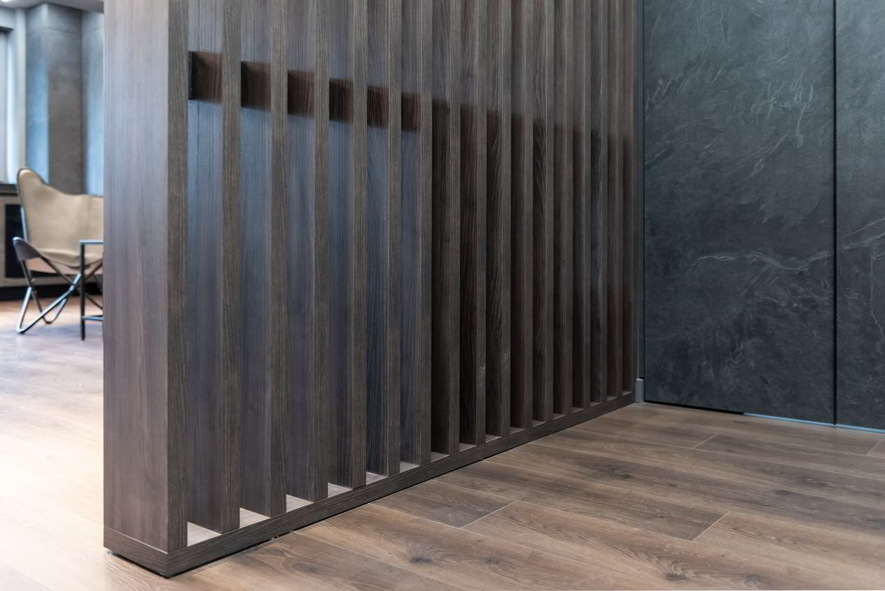 Proiect mobila Hol unit cu Living-Room si Bucataria, cu dulap pana in tavan — foto 3 din 6