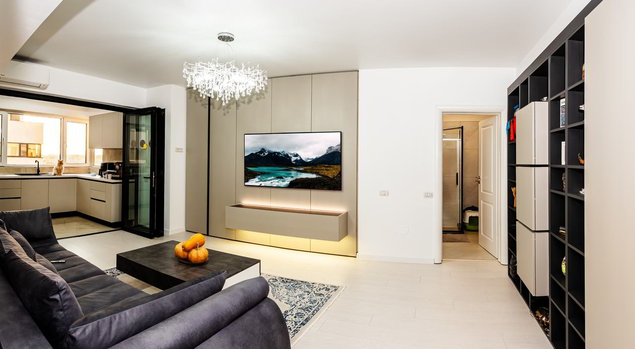 Mobila Living unit cu Bucatarie, unit cu Bucatarie si Hol, pe doi pereti Realizat 12 Octombrie 2023 COD.18510