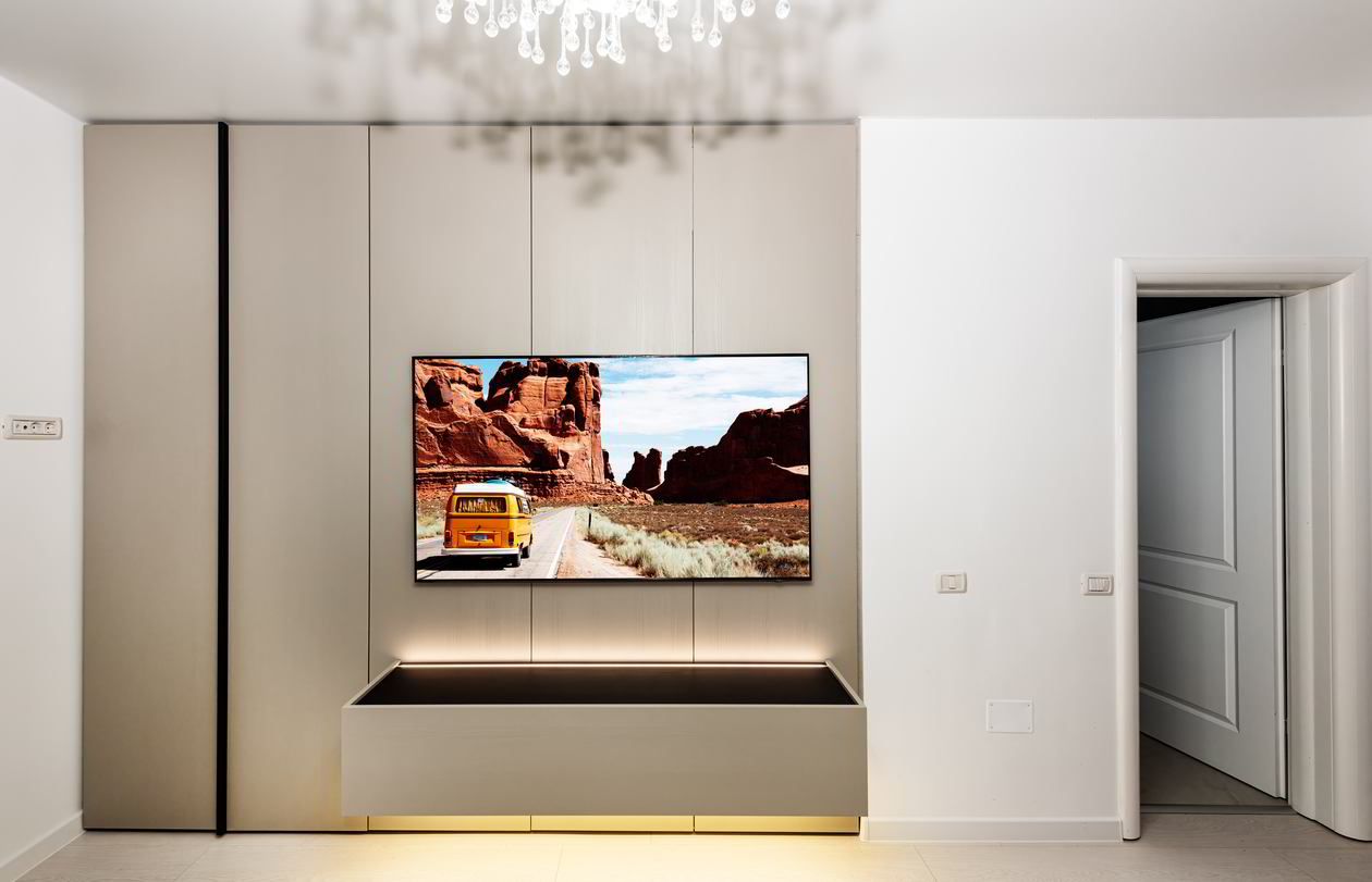 Mobila Living unit cu Bucatarie, unit cu Bucatarie si Hol, pe doi pereti Realizat 12 Octombrie 2023 COD.18510