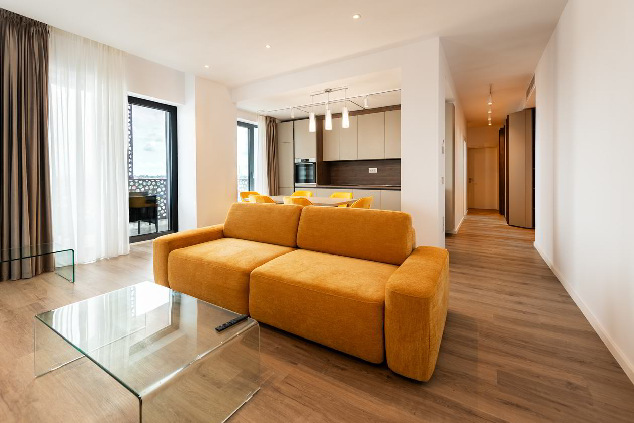 Mobila Bucatarie pe un perete, unita cu Living-Room, L 400 x H 240cm, Realizat 15 Aprilie 2024 COD.19735