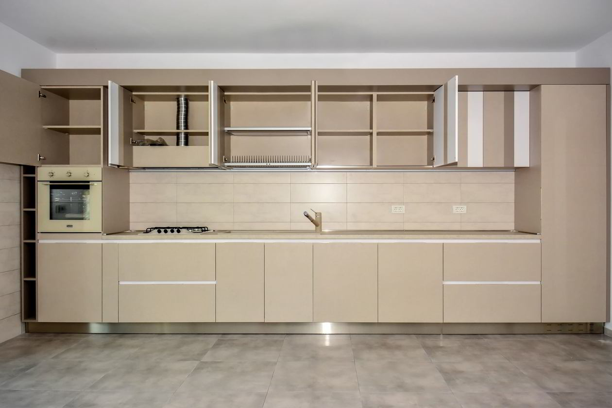 Proiect mobila Bucatarie pe un perete, fara manere, 17m², L 544 x H 241cm, realizat 07 Martie 2018 COD.4184