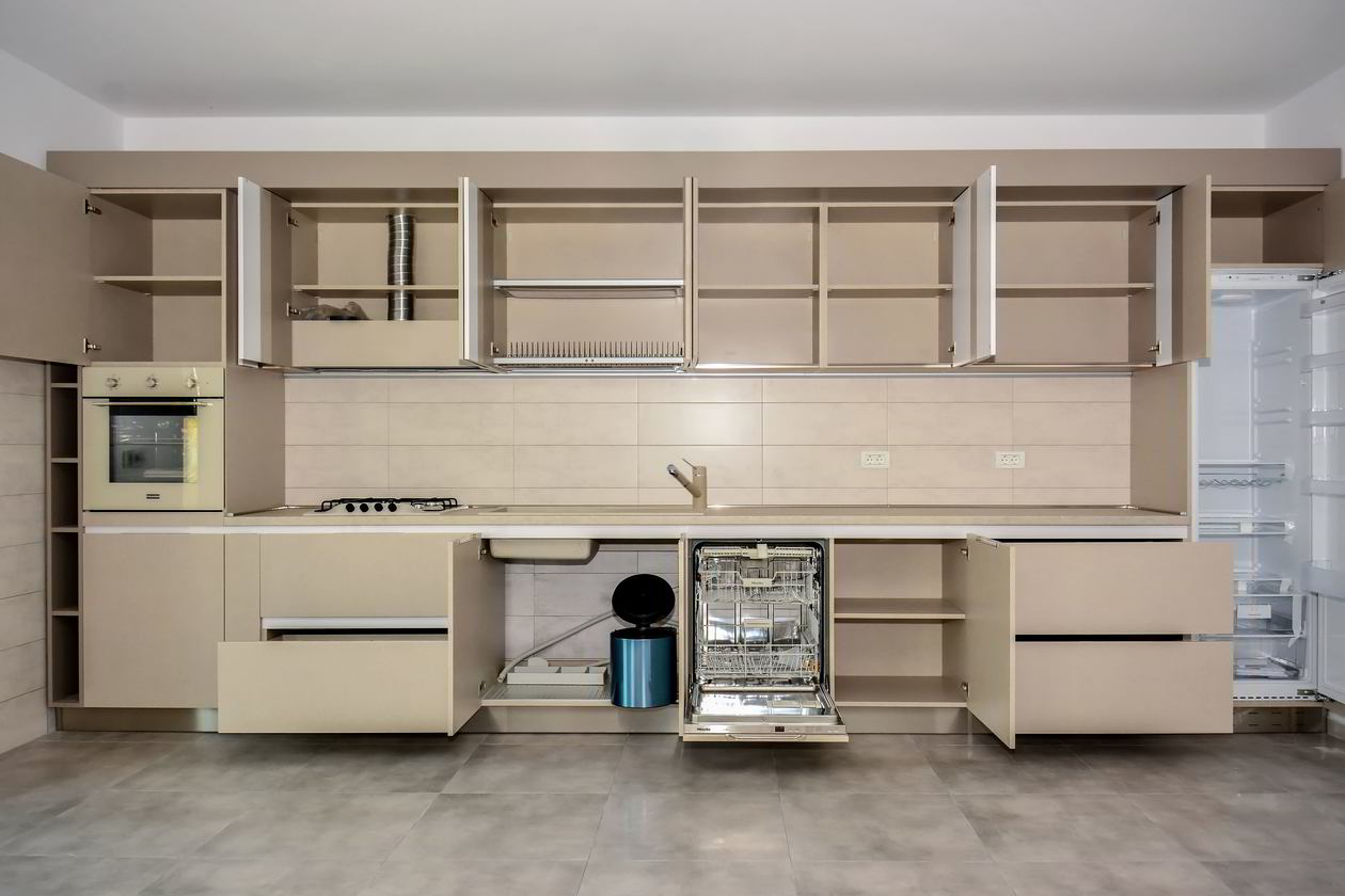 Proiect mobila Bucatarie pe un perete, fara manere, 17m², L 544 x H 241cm, realizat 07 Martie 2018 COD.4184