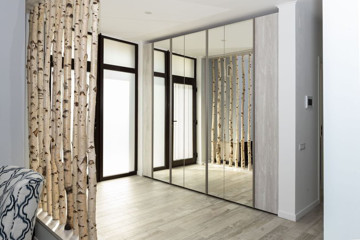 Proiect mobila Hol in Open Space, unit cu Living-Room, legat cu Casa Scarii, cu dulap, 32m², realizat 18 Ianuarie 2018 COD.4585