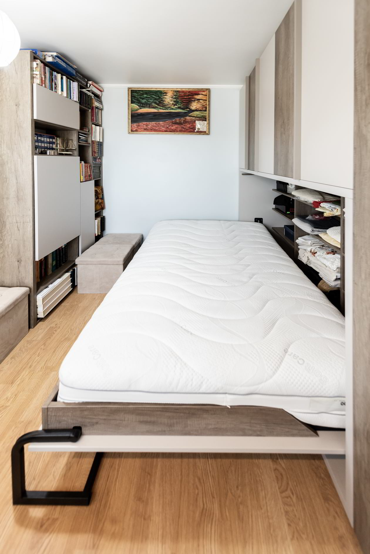 Proiect mobila Camera junior cu pat rabatabil orizontal, placare perete, 11m², Realizat 12 Noiembrie 2016 COD.5273