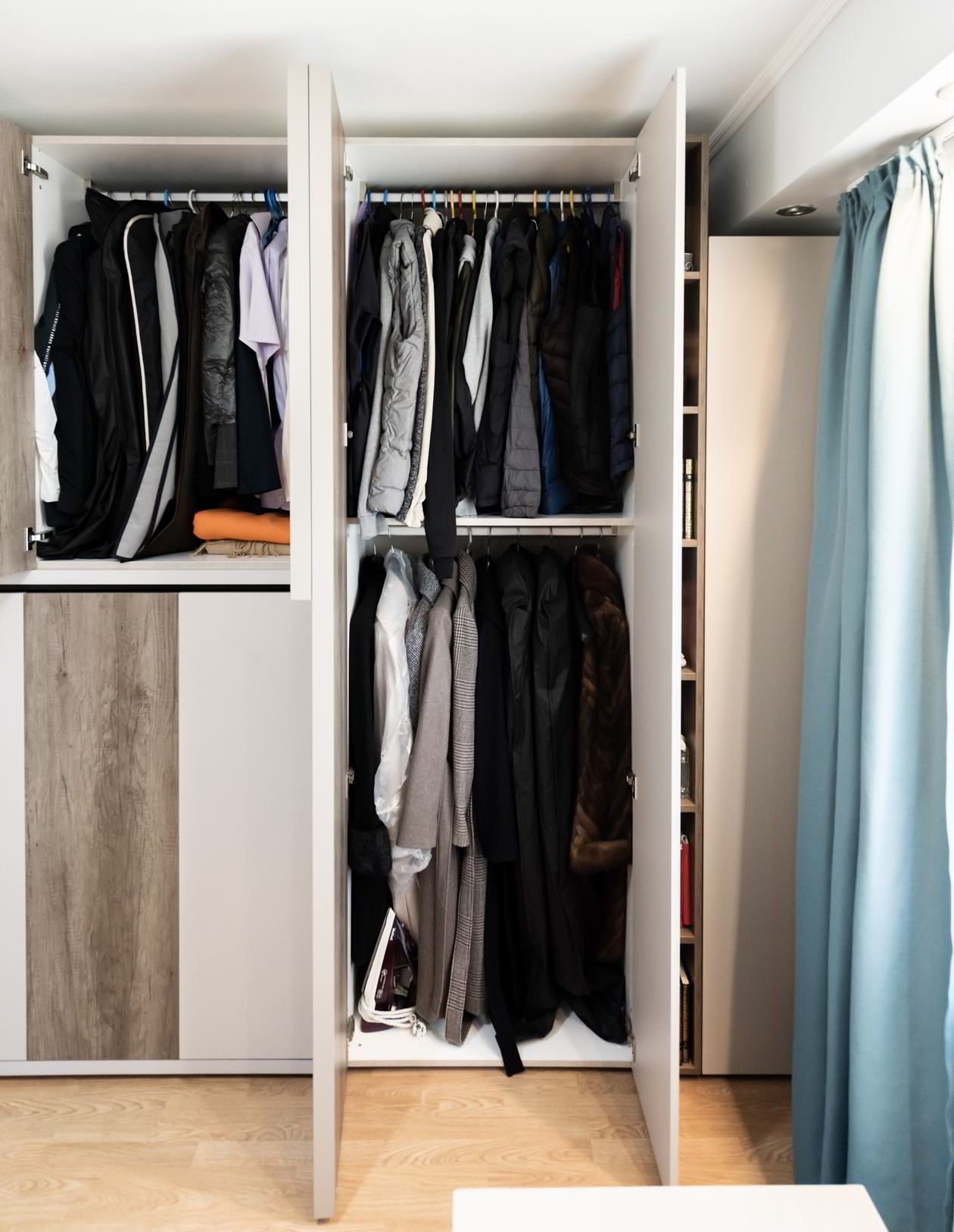 Proiect mobila Camera junior cu pat rabatabil orizontal, placare perete, 11m² — foto 6 din 7