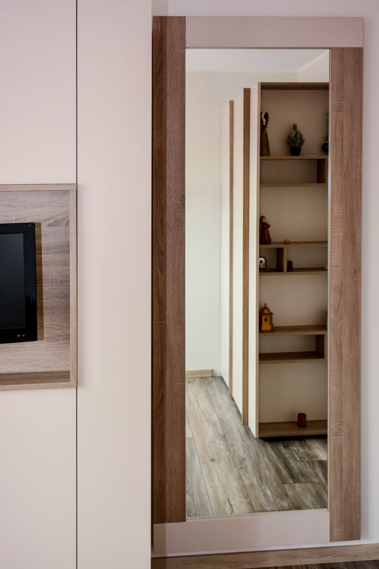Proiect mobila Dormitor oaspeti, cu dulap, dulap cu TV incadrat, 12m², realizat 17 Februarie 2017 COD.5280