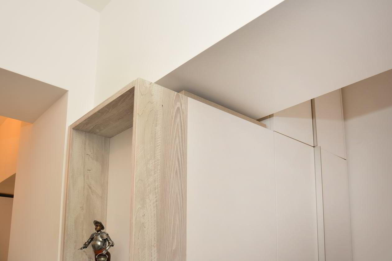 Proiect mobila Hol cu dulap, cuier, placare perete, sistem inchidere cu usi batante, 7m² — foto 3 din 7