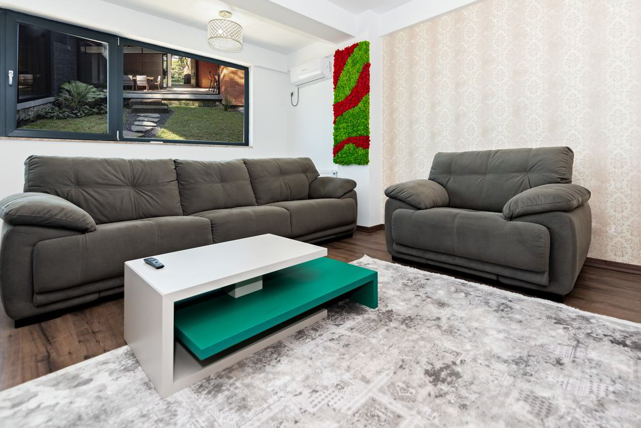 Proiect mobila Bucatarie fara manere, pe colt, unita cu Living-Room si Hol, 32m², L 708 x H 222cm, 07 Mai 2019, Realizat COD.6289