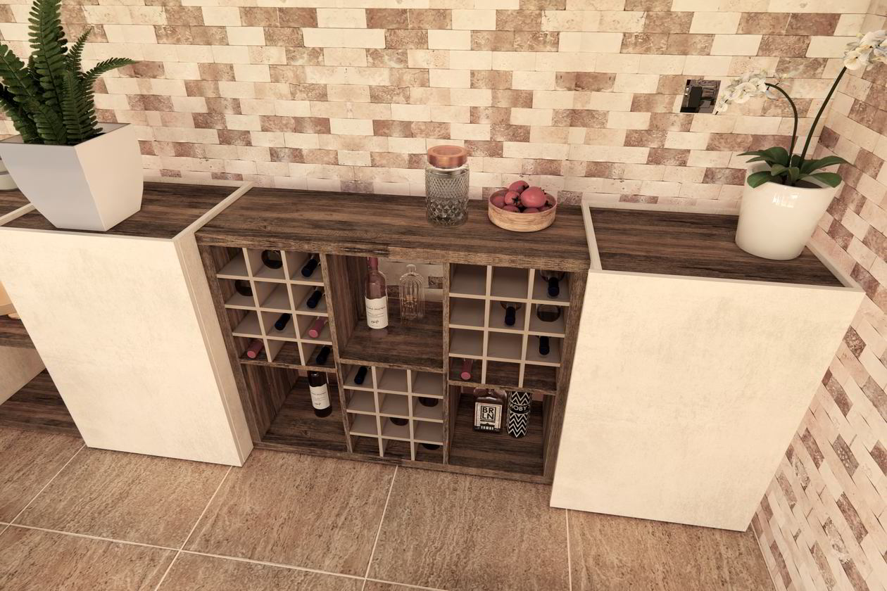 Proiect mobila Terasa, cu masa fixa, comoda integrata, dulap integrat, 53m², Realizat, 19 Iunie 2020 COD.10544