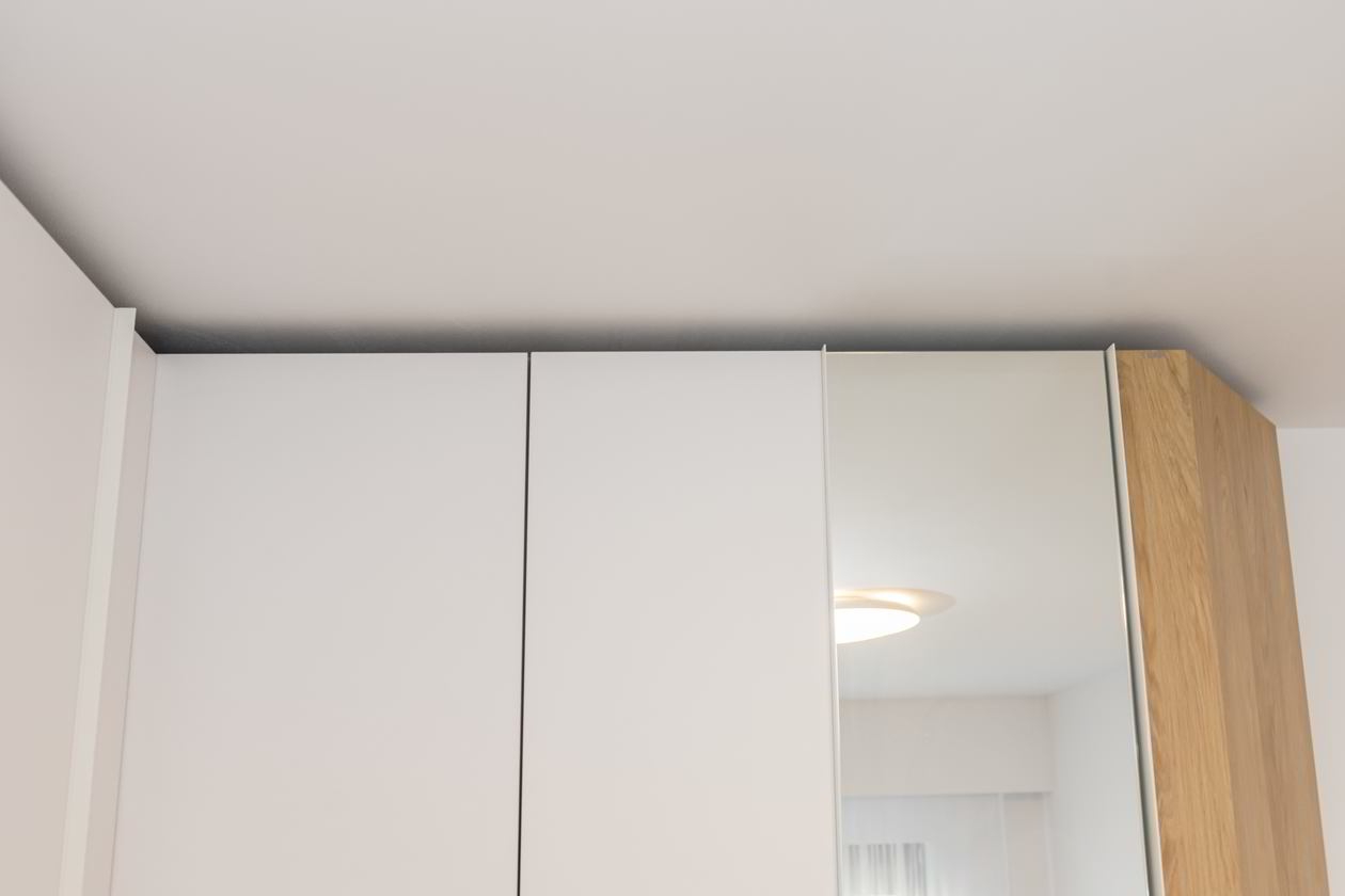 Proiect mobila Dormitor oaspeti, cu dulap pana in tavan, dulap in doua adancimi, dulap pe colt, 13m², realizat 03 Februarie 2022 COD.13796