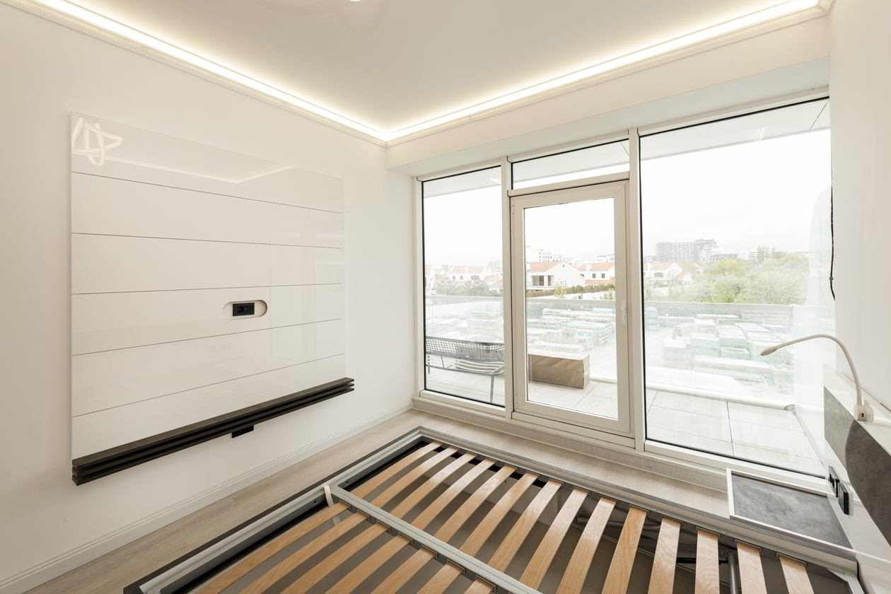 Proiect mobila Dormitor individual, cu pat central, dulap pana in tavan, 14m², realizat 13 Iulie 2022 COD.15188