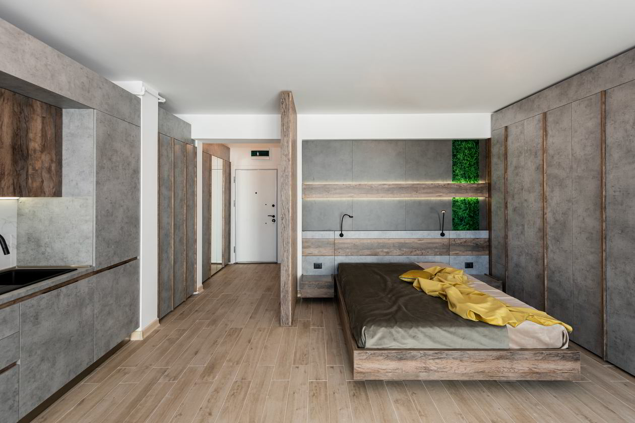 Proiect mobila Dormitor cu pat central, biblioteca integrata, placare perete, dulap pana in tavan, riflaje, realizat 25 Noiembrie 2022 COD.15884