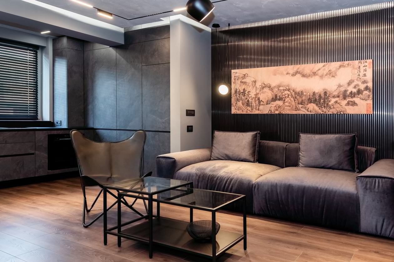 Mobila Bucatarie cu peninsula, pe doi pereti, cu masa integrata extractabila, unita cu Living-Room si Hol, Realizat 07 Septembrie 2023 COD.18291