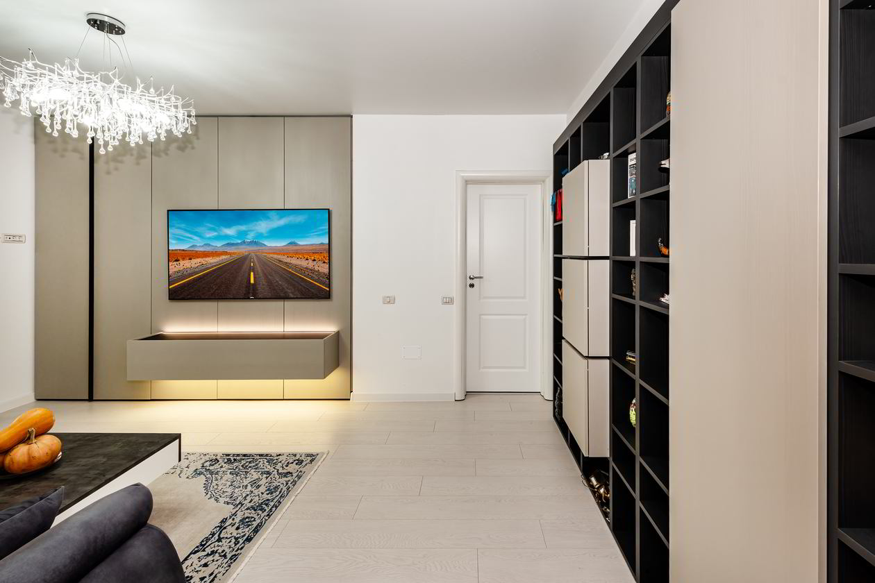 Mobila Living unit cu Bucatarie, unit cu Bucatarie si Hol, pe doi pereti Realizat 12 Octombrie 2023 COD.18510