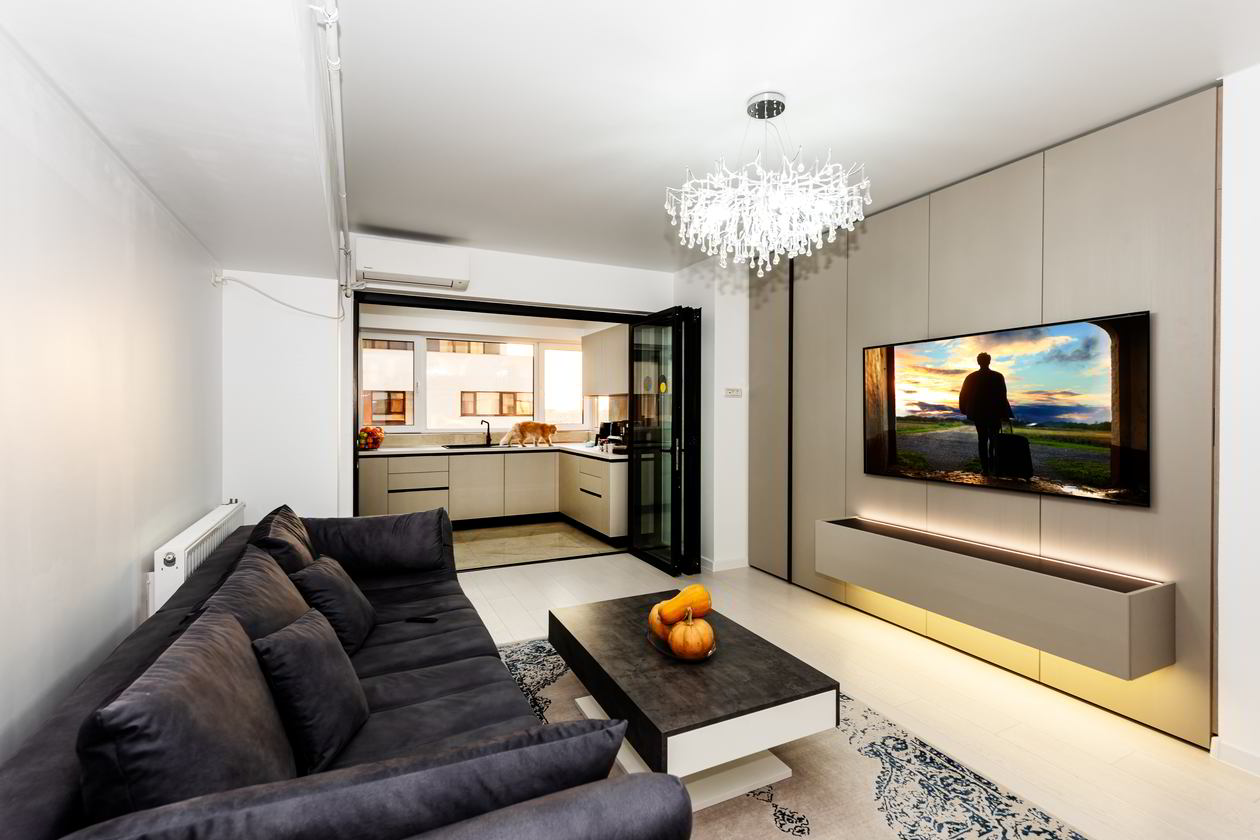 Mobila Living unit cu Bucatarie, unit cu Bucatarie si Hol, pe doi pereti Realizat 12 Octombrie 2023 COD.18510