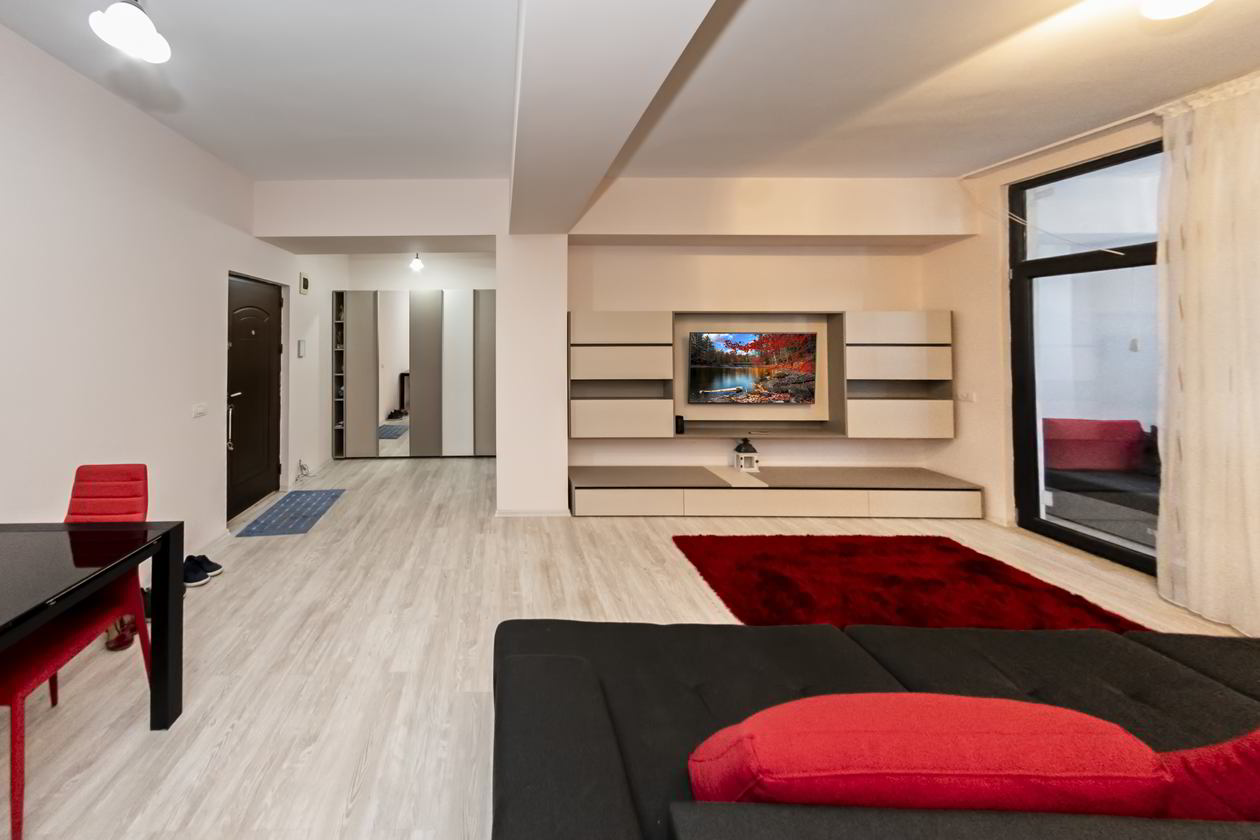 Proiect mobila Living pe un perete, unit cu Bucatarie si Hol, 21m², realizat 16 Noiembrie 2017 COD.4765