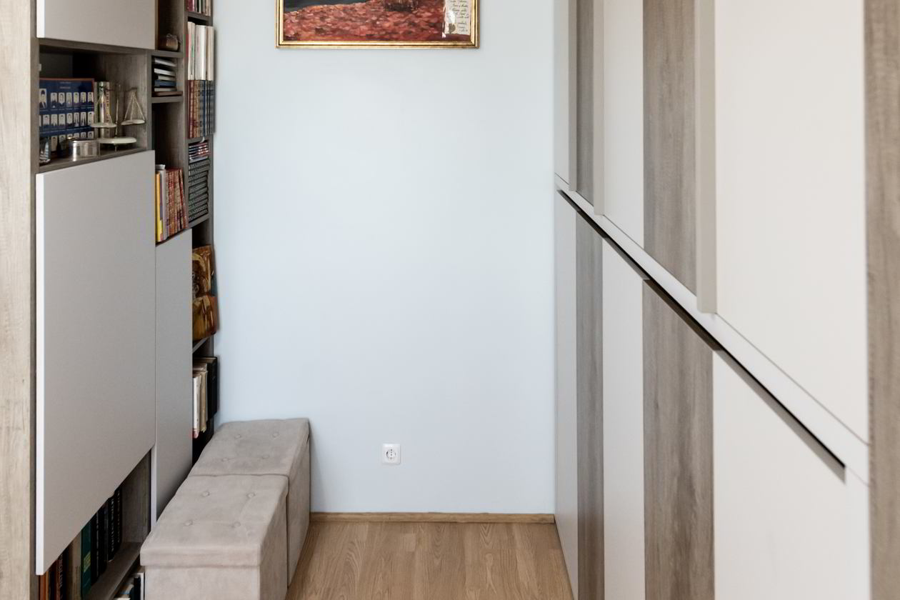 Proiect mobila Camera junior cu pat rabatabil orizontal, placare perete, 11m² — foto 7 din 7