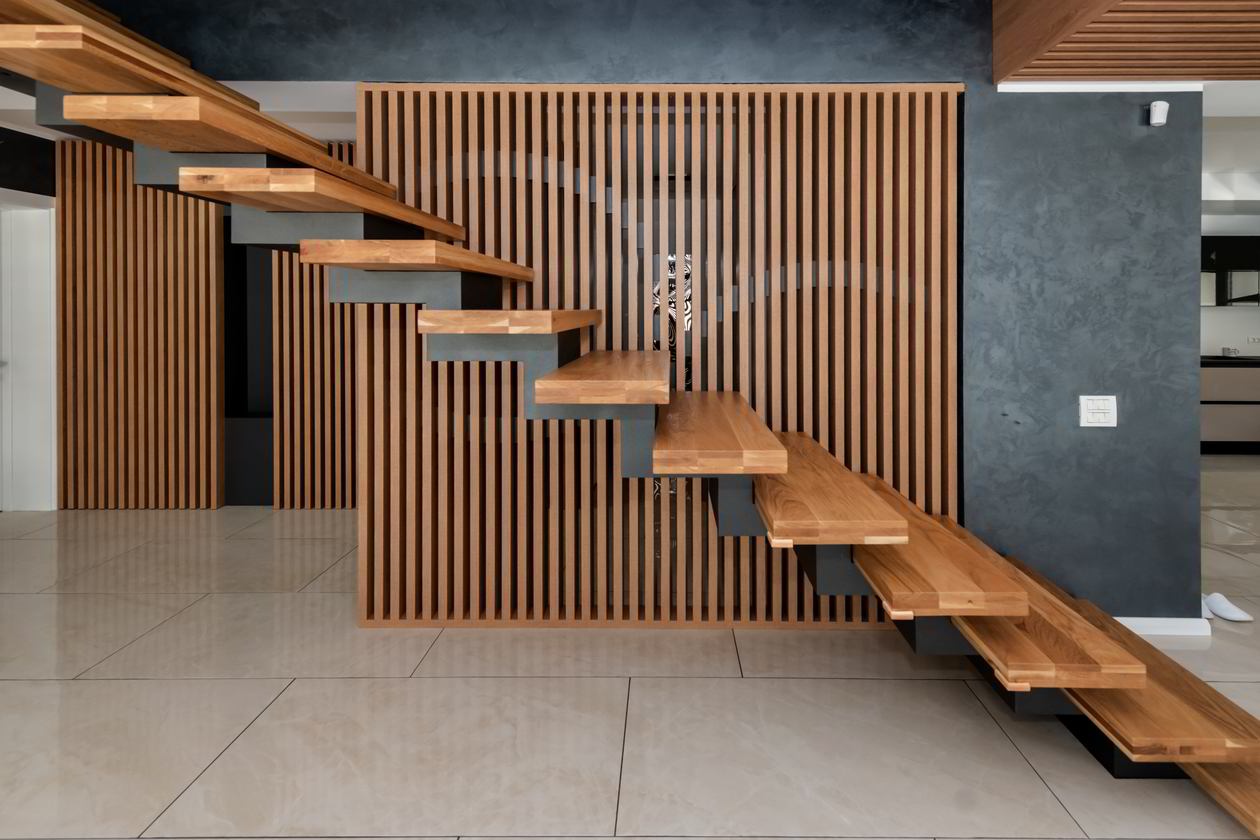 Proiect mobila Casa scarii, cu riflaje, placare perete, 15m², Realizat, 09 Octombrie 2019 COD.6841