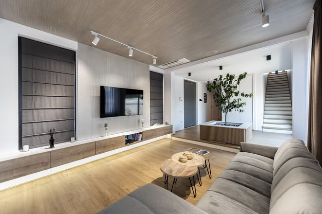 Mobila Living unit cu Hol si Casa scarii, 28m², amplasata pe un perete, suspendata — foto 3 din 5