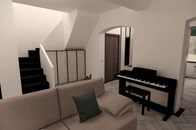 Proiect mobila Casa scarii, cu sistem inchidere cu usi batante, 4m², Realizat, 15 Martie 2022 COD.13957