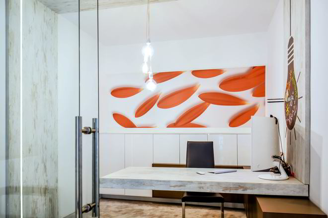 Proiect mobila Birou operational, cu comoda cu usi si sertare, birou integrat, 17 m², Realizat, 01 Martie 2012 COD.4134